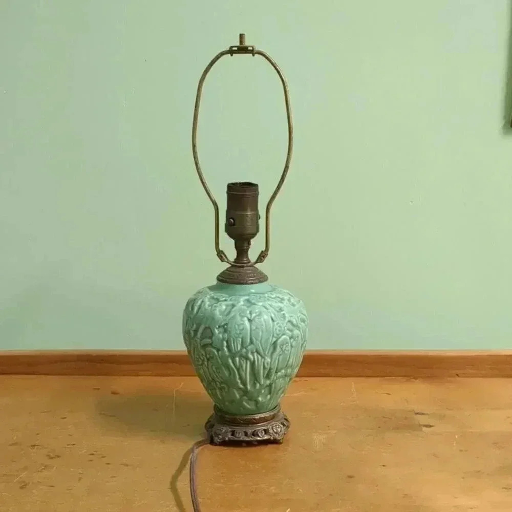 Stangl lovebirds pottery lamp